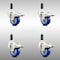 Service Caster 3 Inch 316SS Blue Poly Swivel 3/4 Inch Expanding Stem Caster Set Lock Brake SCC-SS316TTLEX20S314-PPUB-BLUE-34-4 - alternate 3
